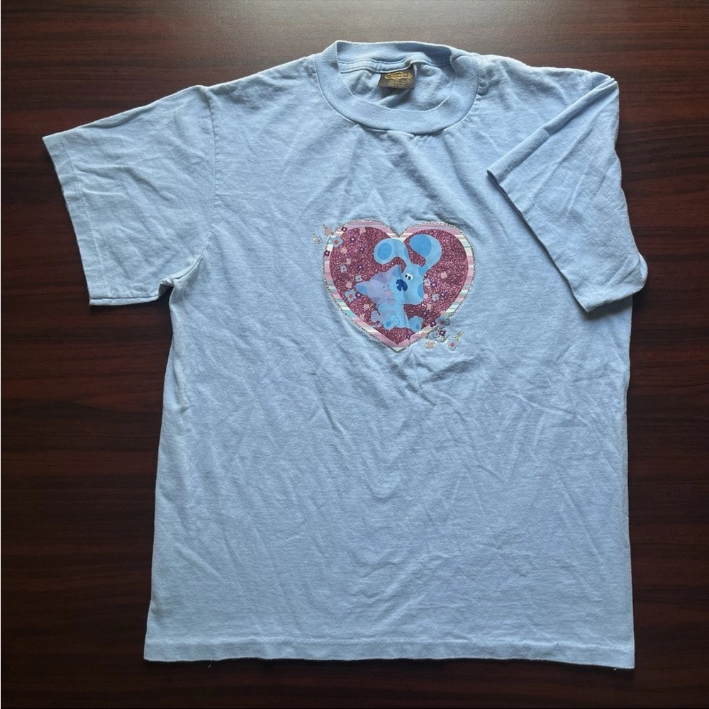 Vintage 90s Blues Clues Nickelodeon Changes Blue T-Shirt Kids Size XL